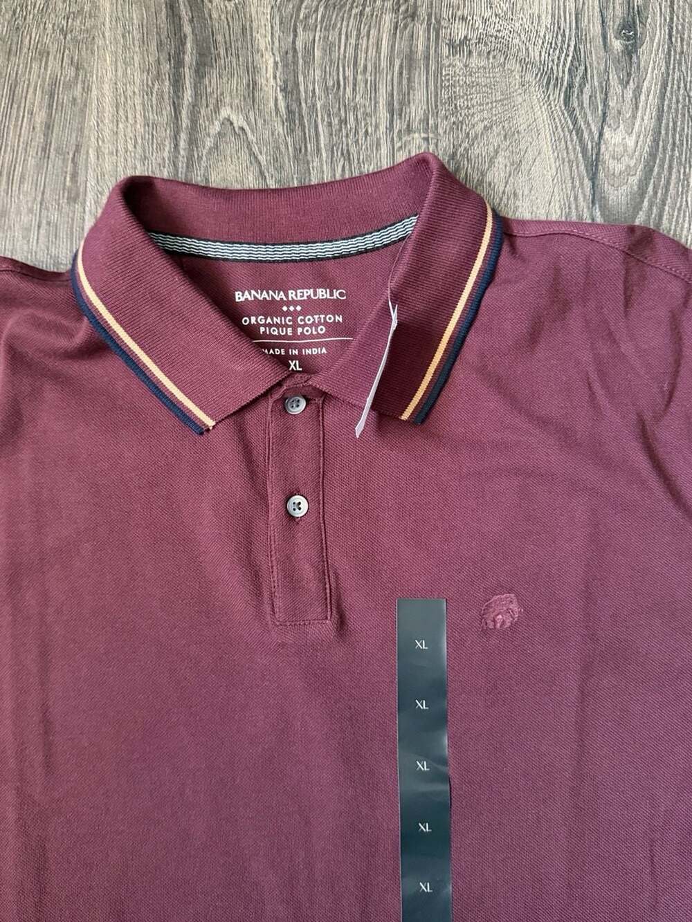 Banana Republic Organic Cotton Pique Polo Shirt in Burgundy